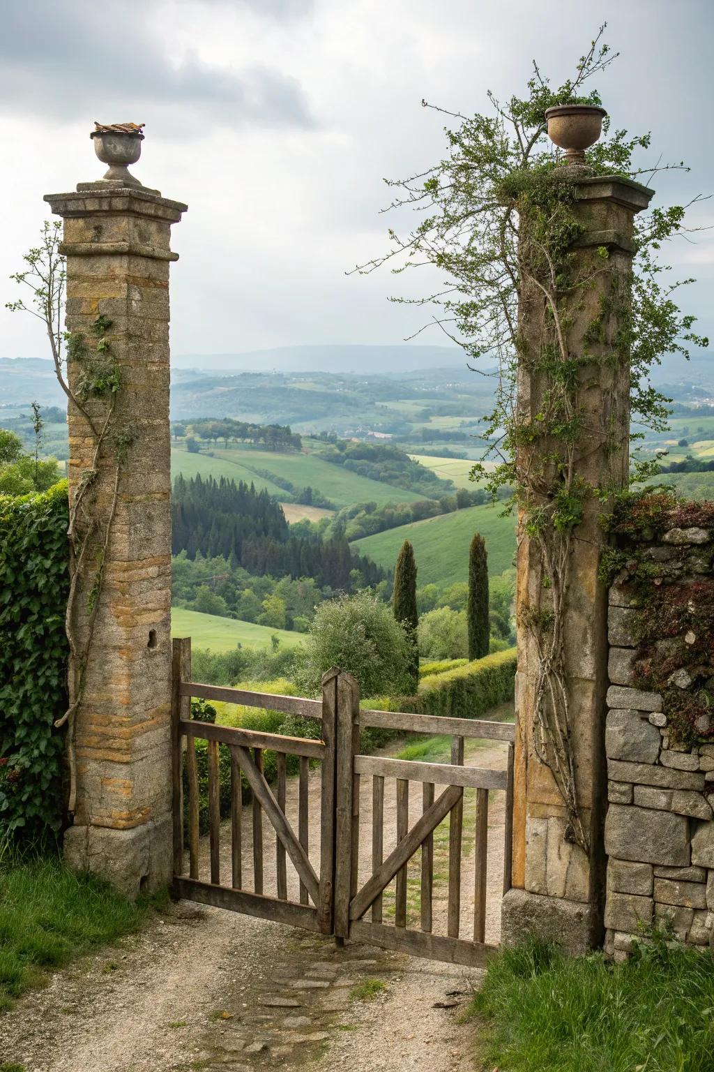 Gate surrounded by <a href=