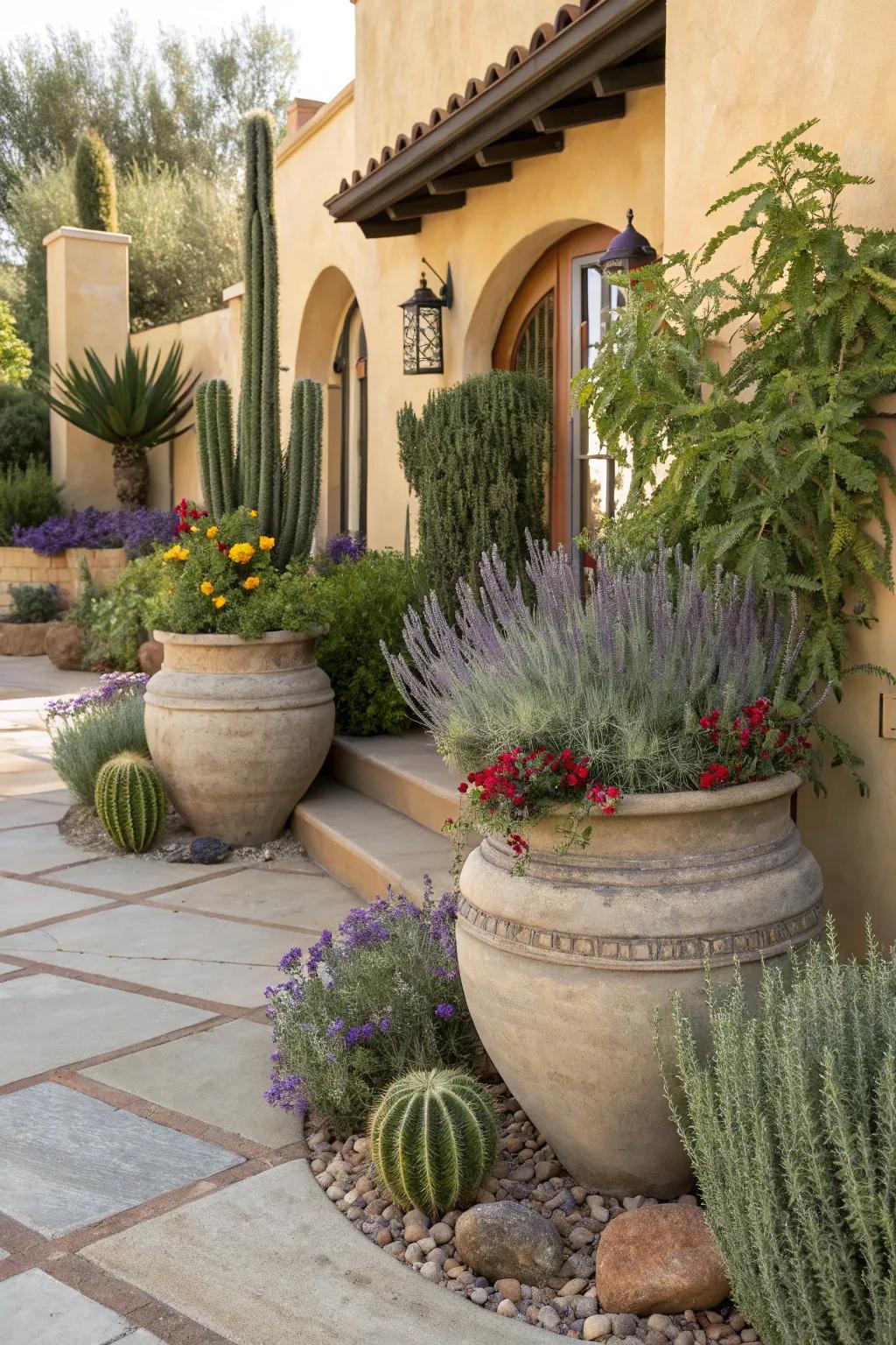 Transport your garden with themed arrangements.