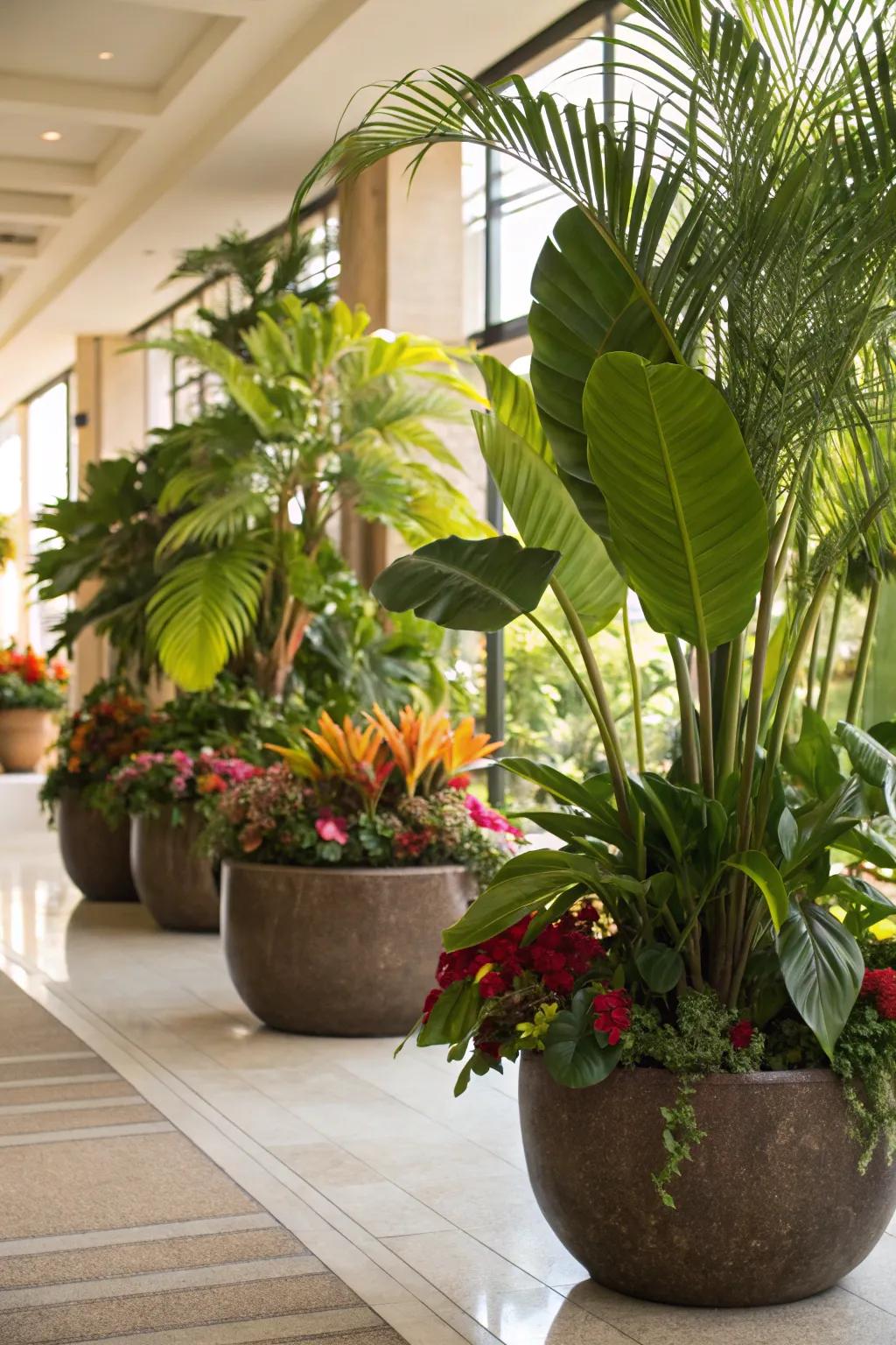 Rich, tropical vibes with lush greenery.
