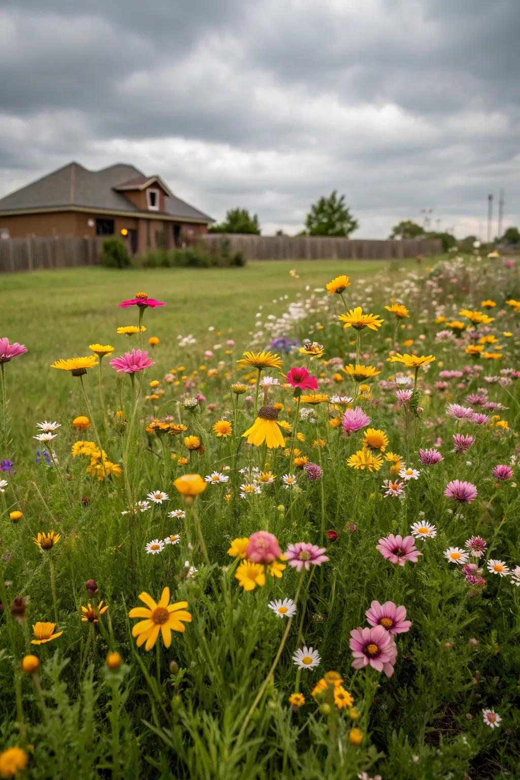 Wildflower meadows provide effortless color and natural beauty.