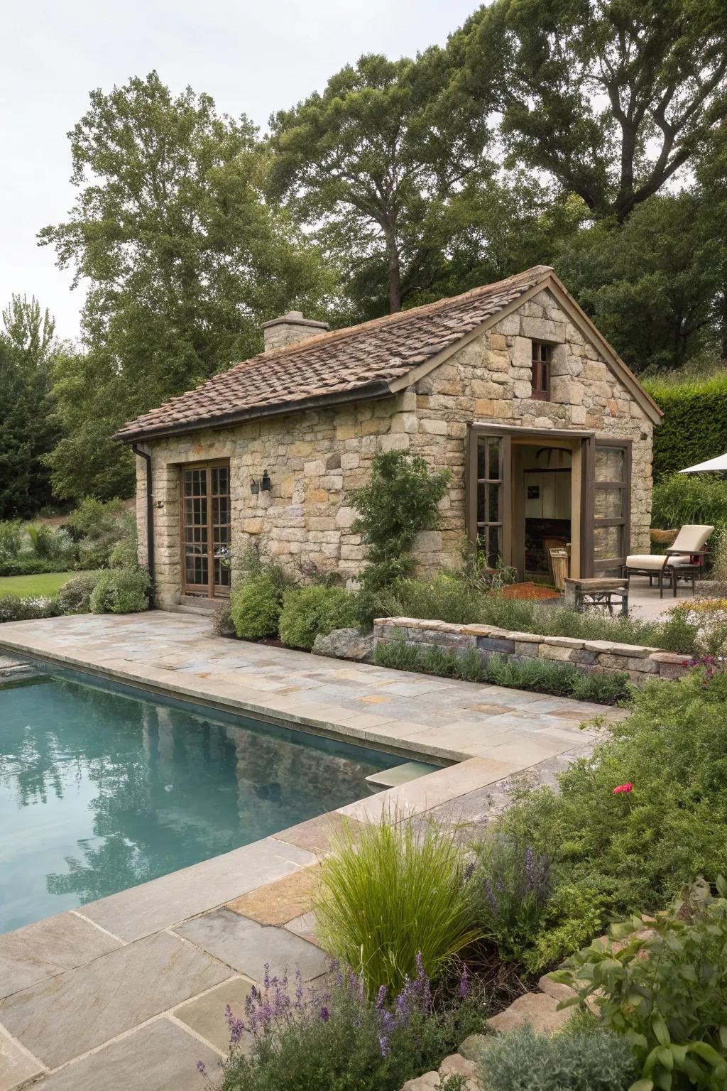 Natural materials help your outhouse blend seamlessly with the environment.