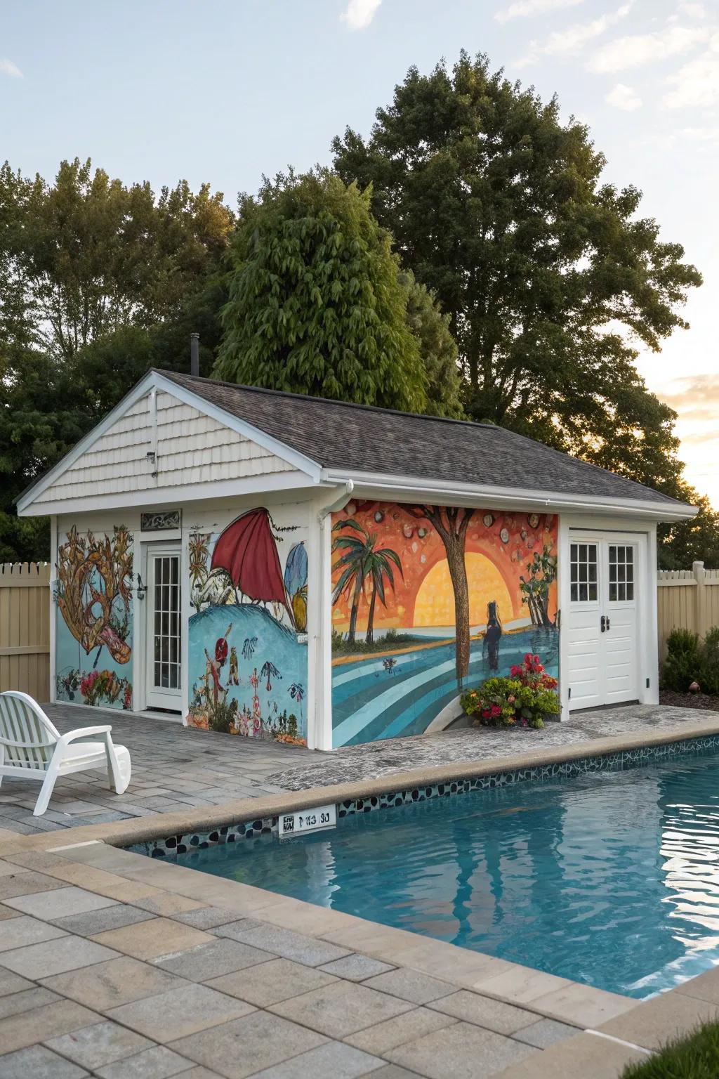 Artistic elements add a personal touch and character to your outhouse.