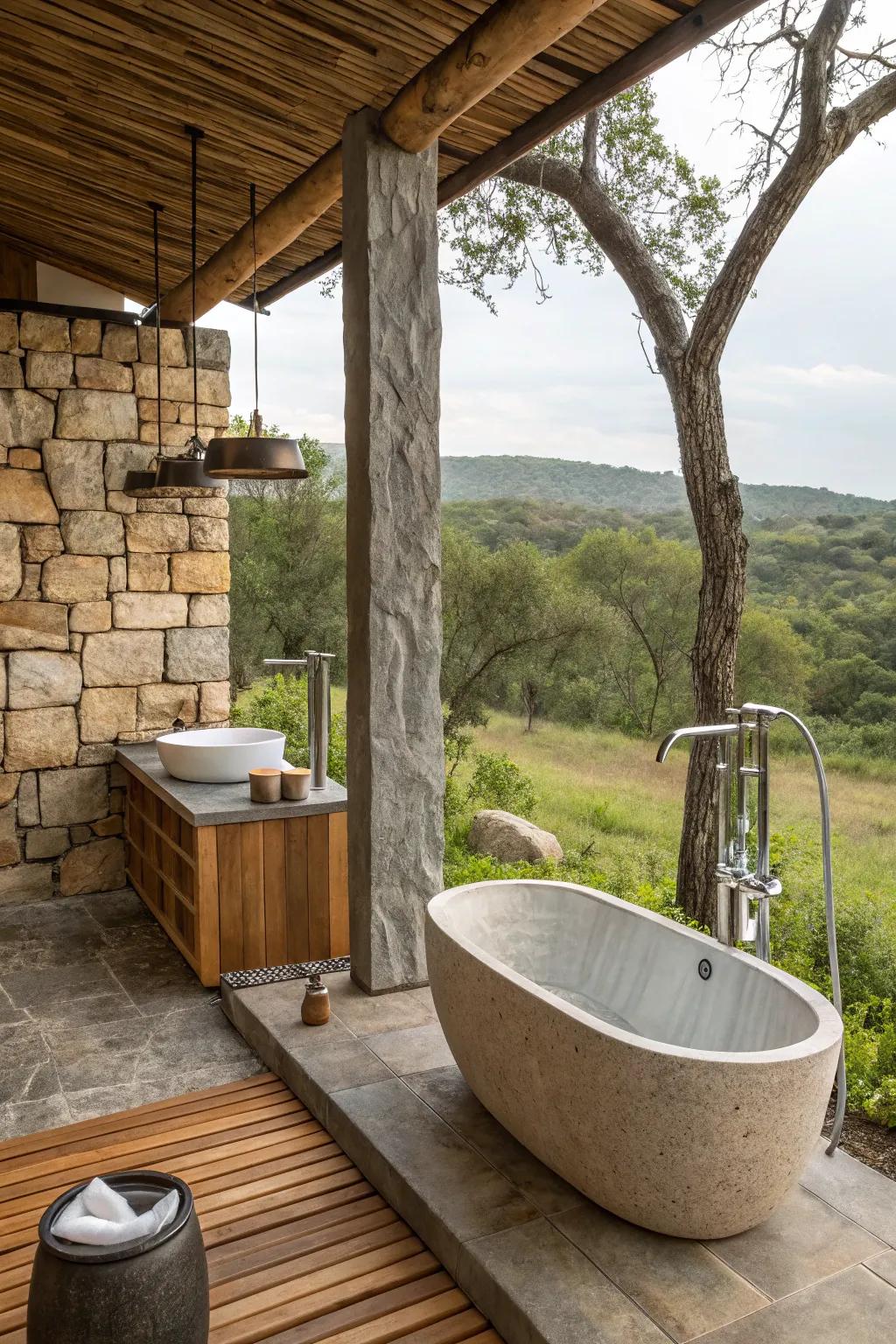 Combining modern and rustic details for a distinctive style.