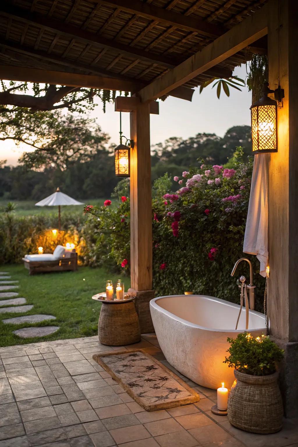 Gentle lighting enhances mood and usability.