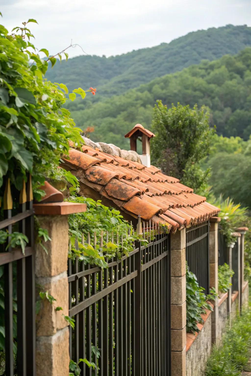 Clay tiles add a traditional Spanish touch.