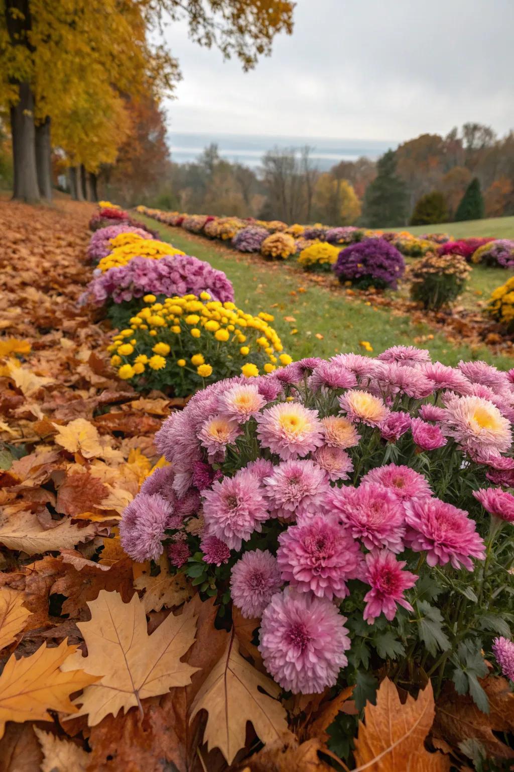 Chrysanthemums bring a warm, classic touch to your fall garden.