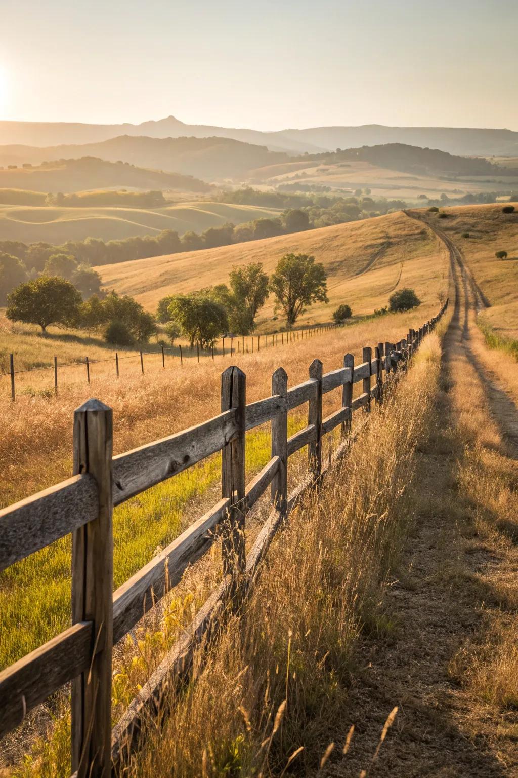 Post and rail fences offer enduring appeal and utility.