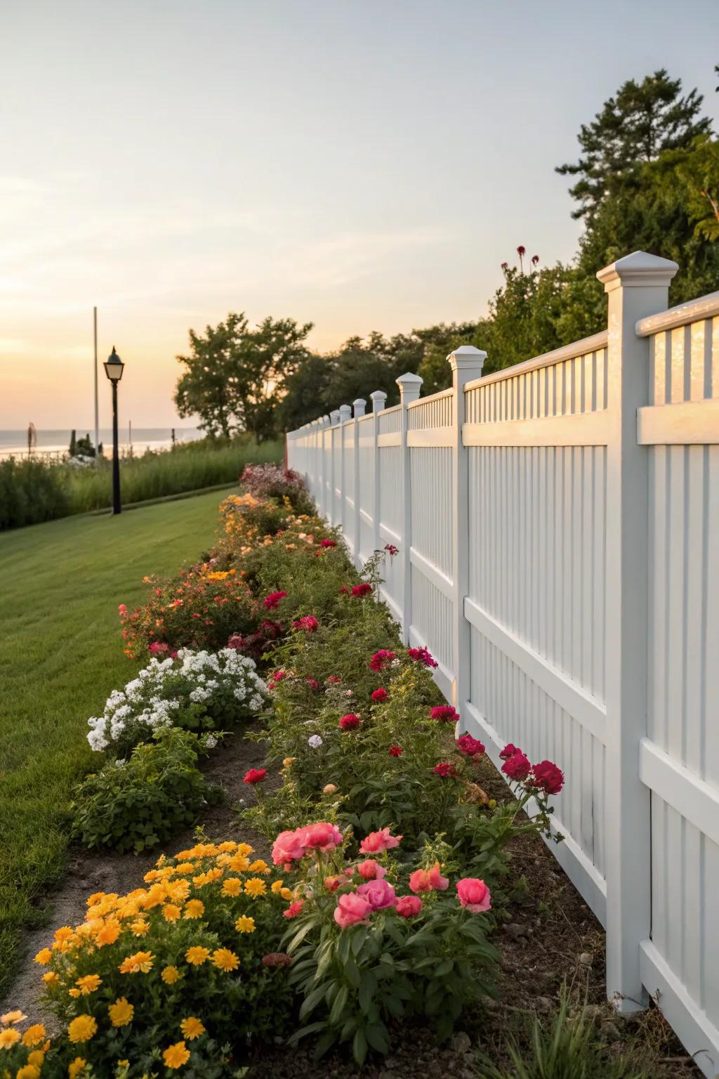 Vinyl fencing delivers sophisticated style without the upkeep.