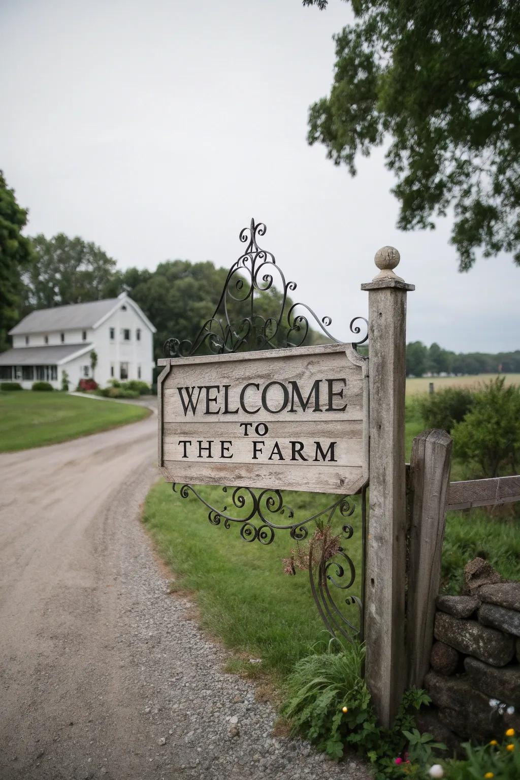 Custom signage adds a personal and welcoming touch.