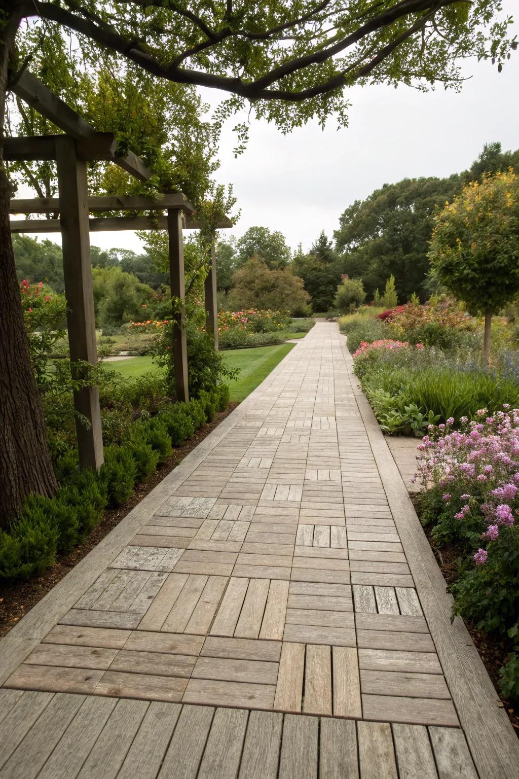 Achieve the warmth of wood with low-maintenance tiles.