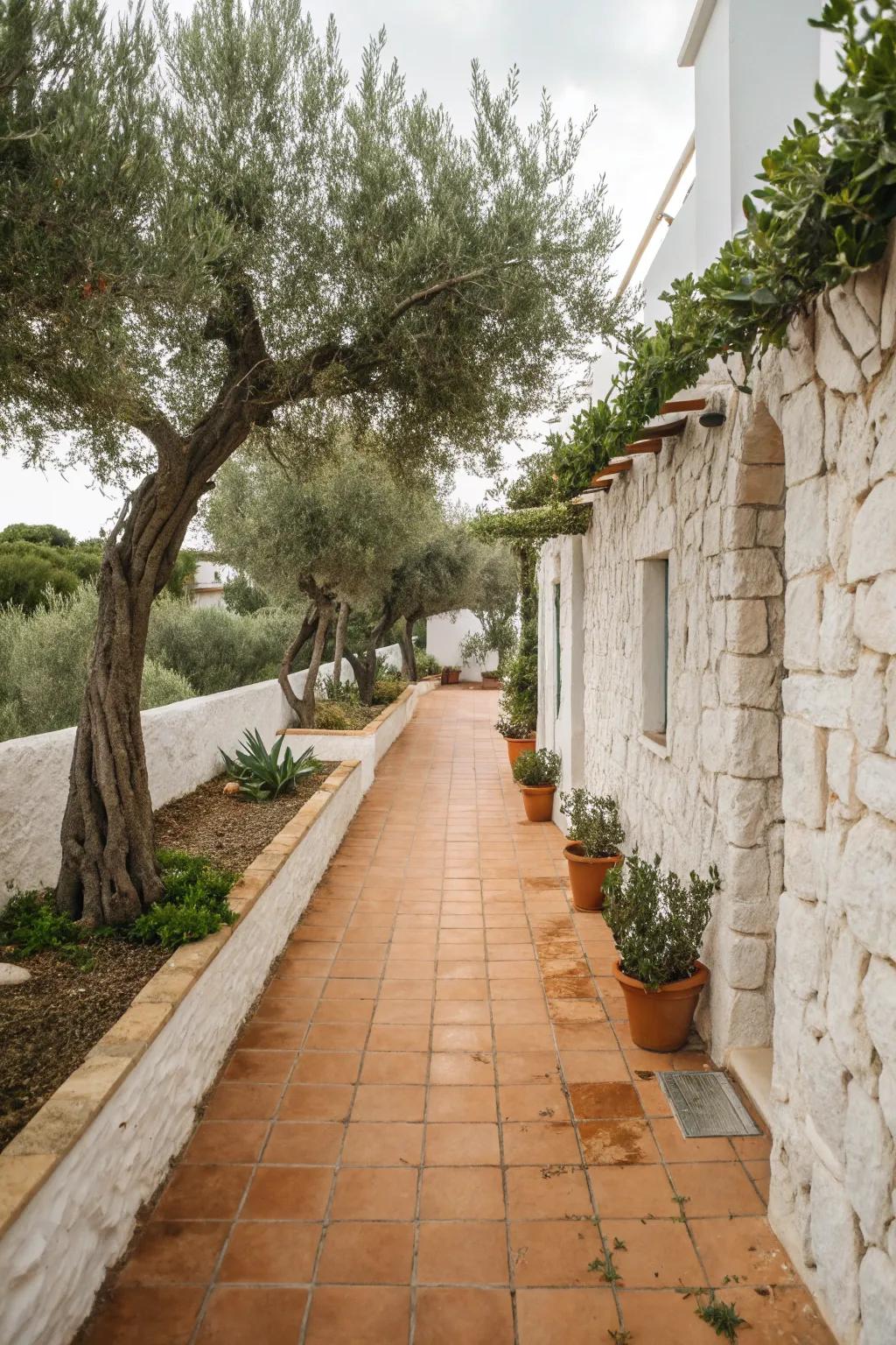 Capture the warmth of the Mediterranean with terracotta.