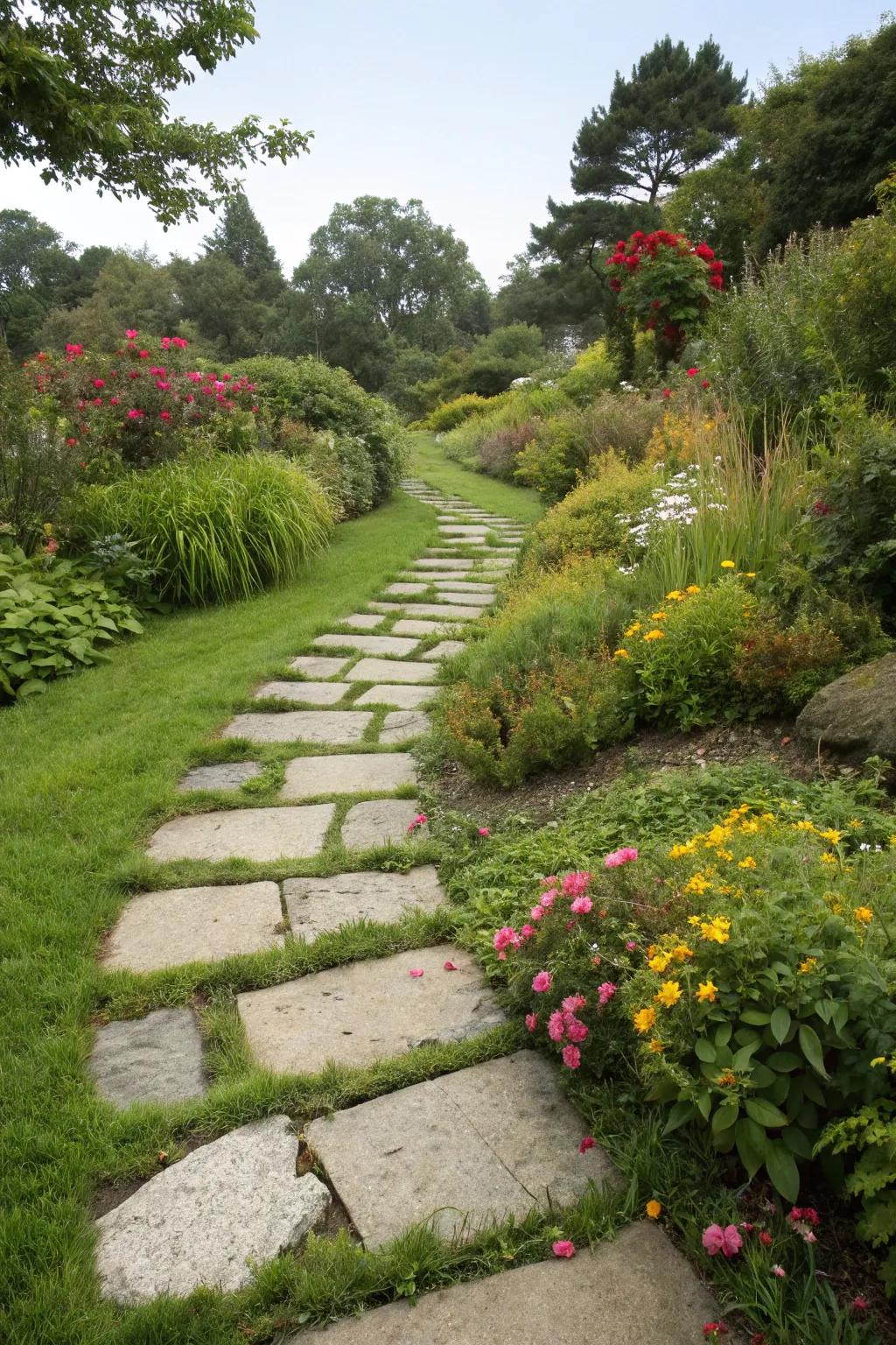Stepping stones add a whimsical touch to any garden.