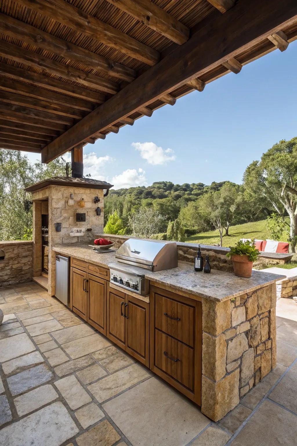 Natural materials create harmony with the environment.