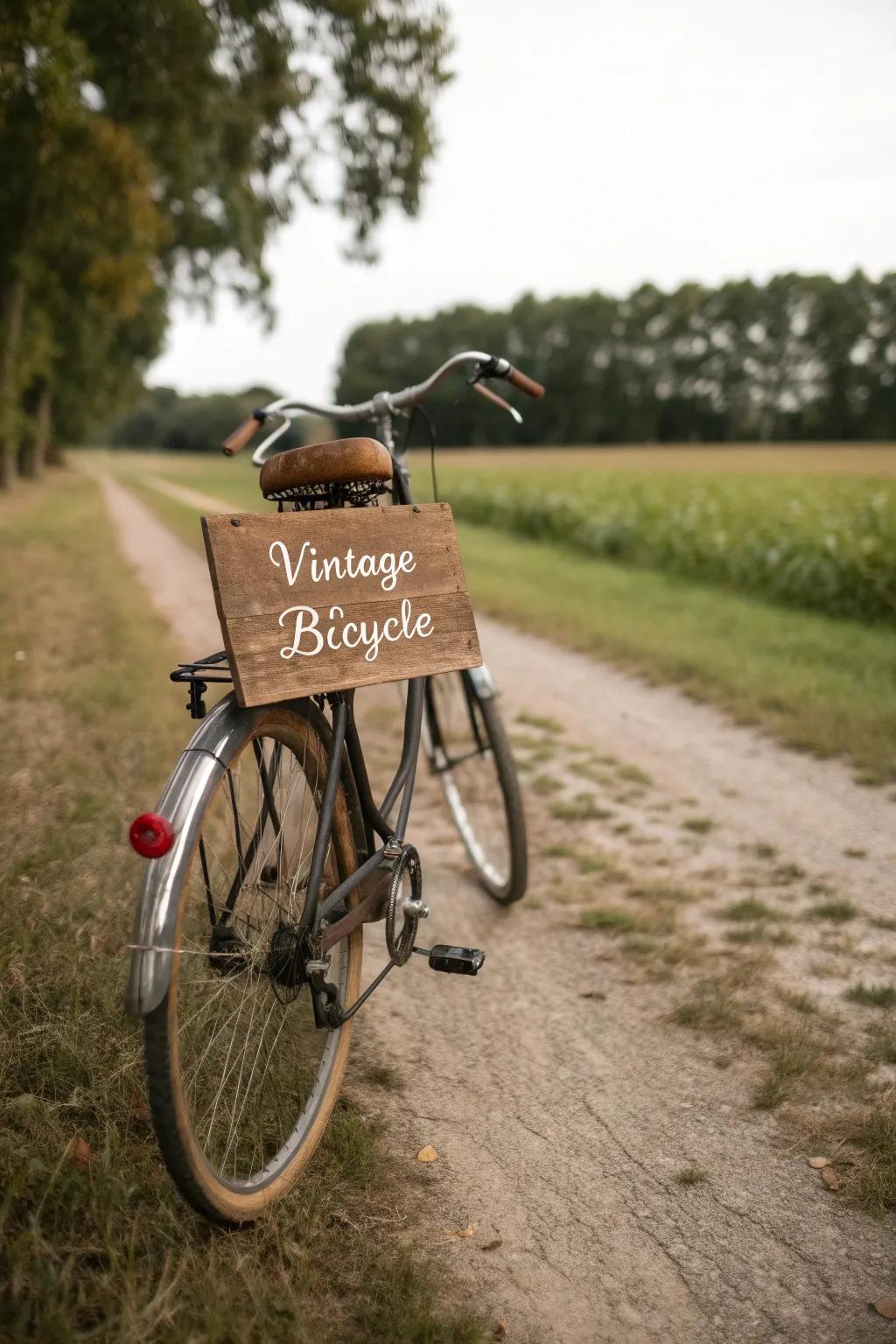 A bicycle signpost adds personality to your space.
