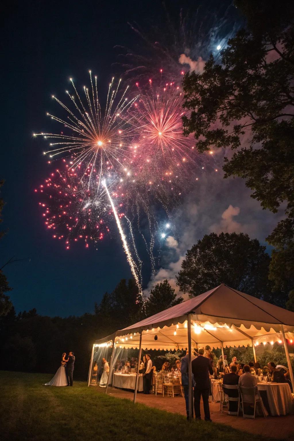 A surprise fireworks display creates a magical and unforgettable conclusion to the celebration.