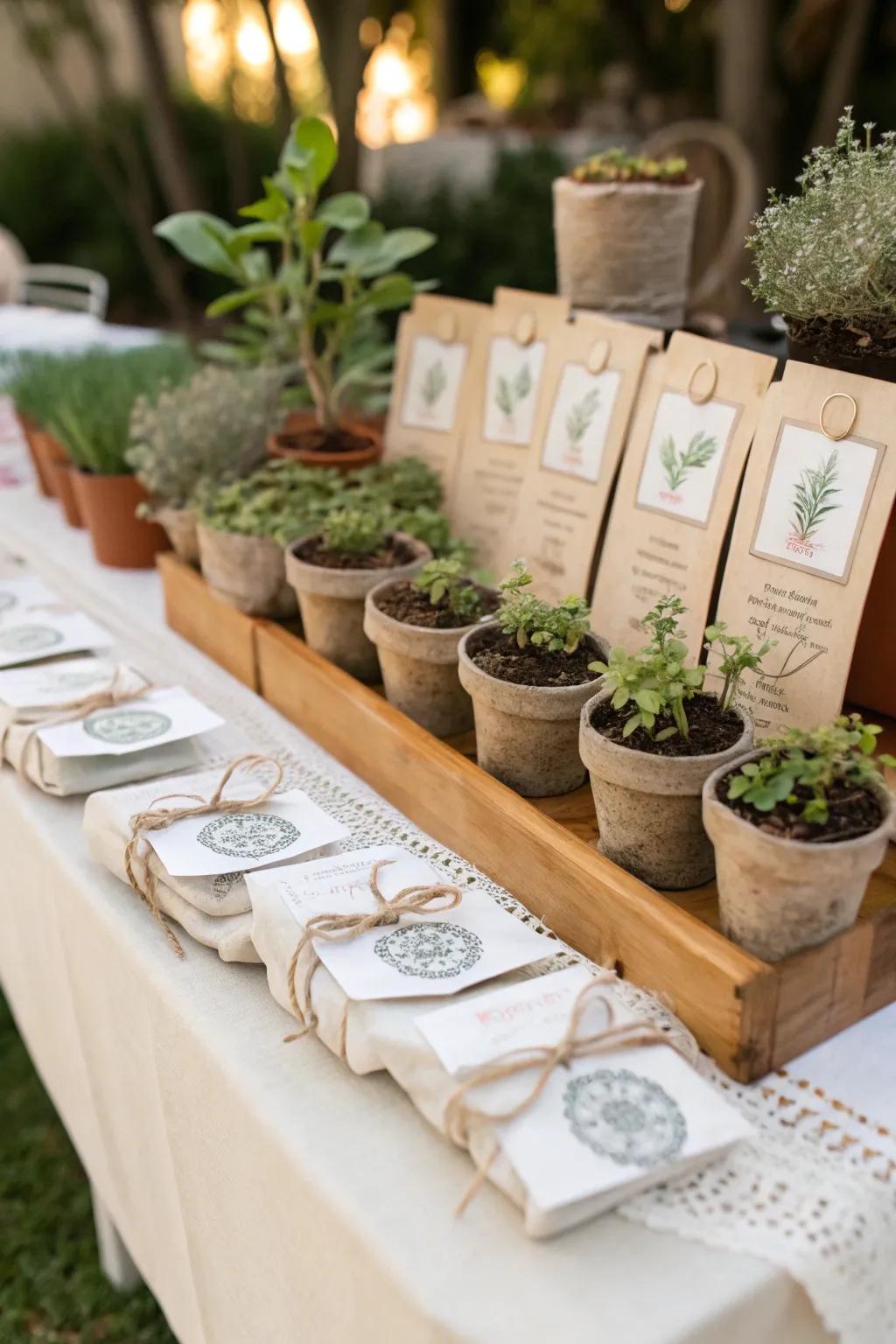 Eco-friendly favors provide guests with a sustainable and meaningful keepsake from the celebration.