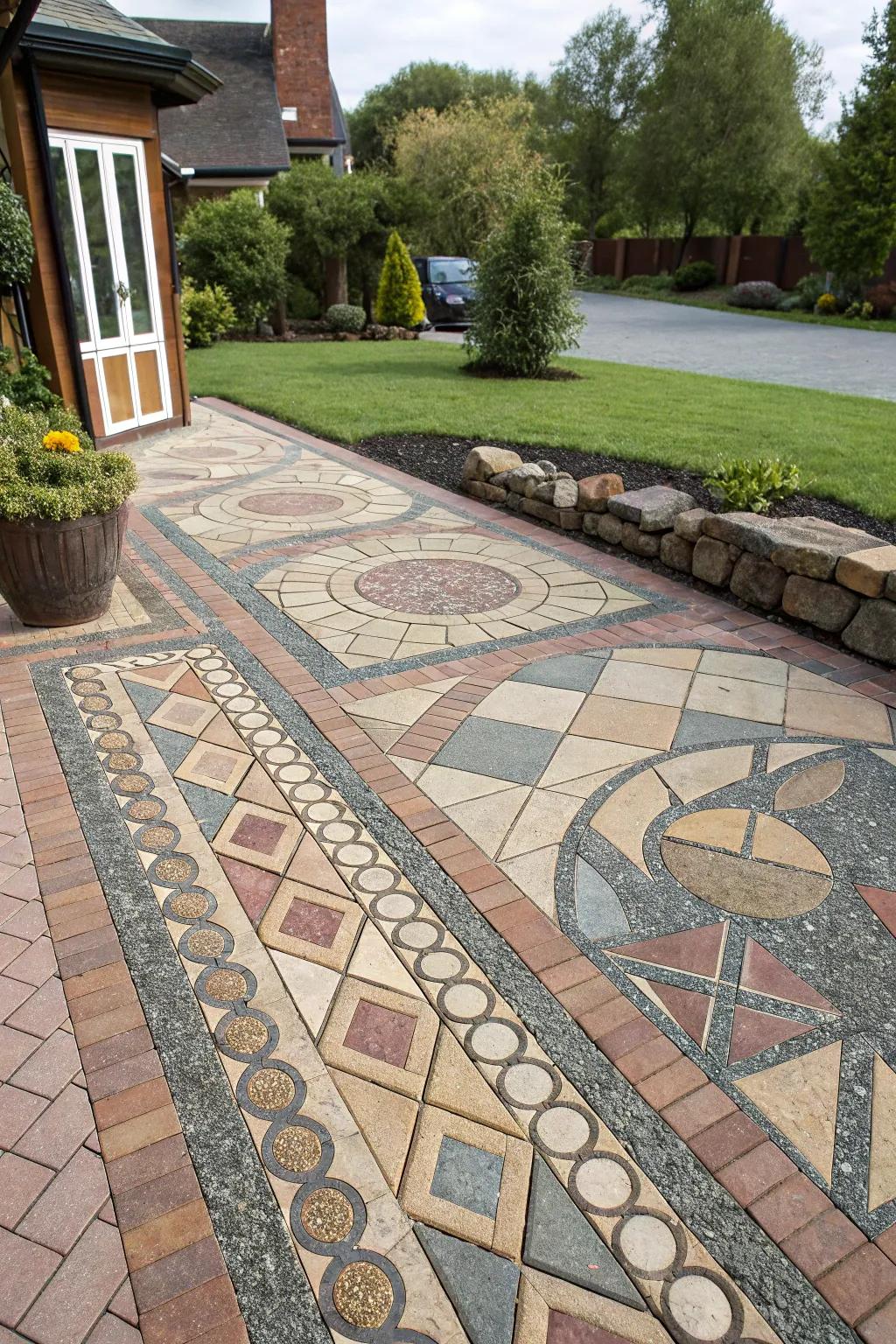Make a statement with creative paving patterns.