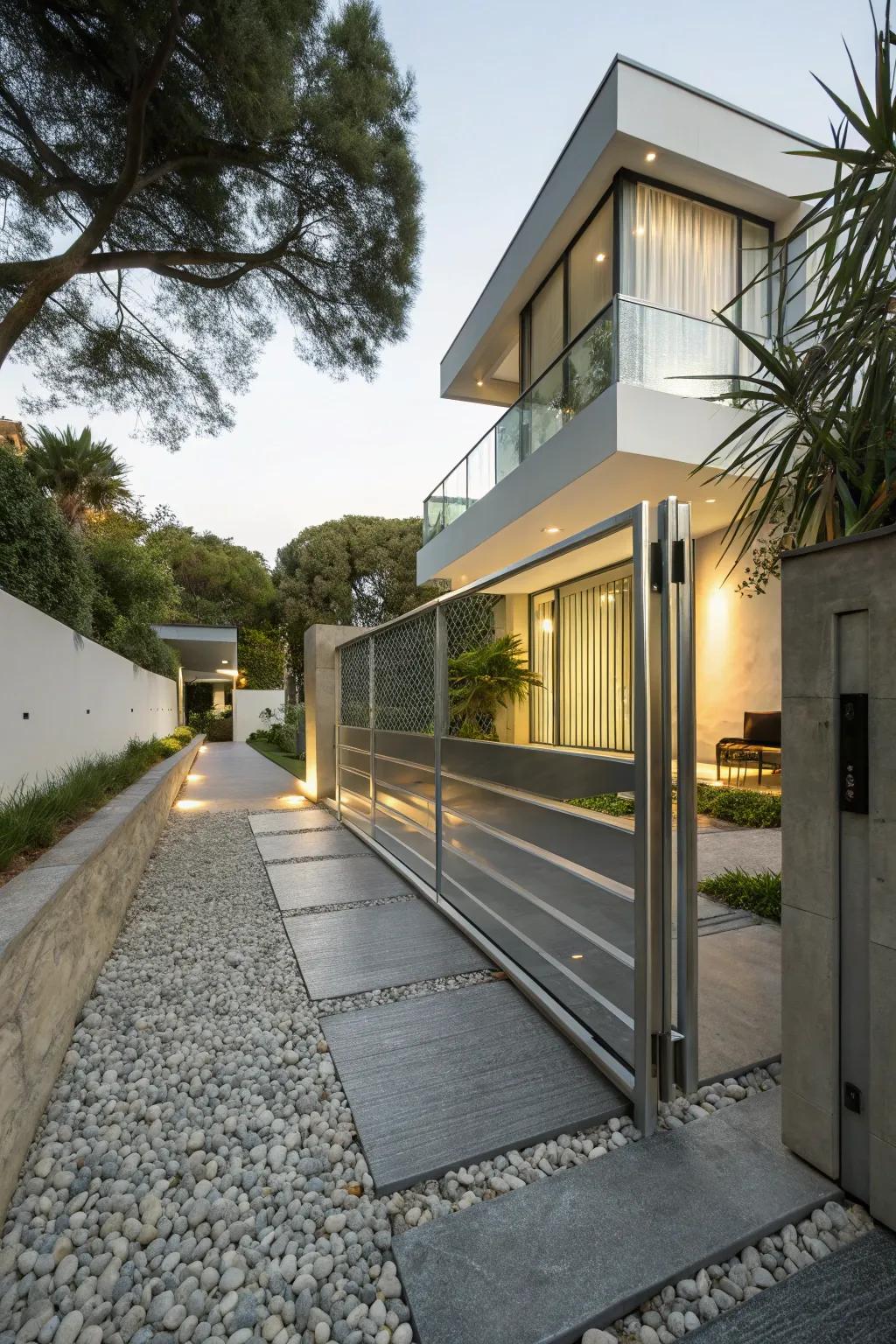 A space-saving sliding gate perfect for narrow driveways.