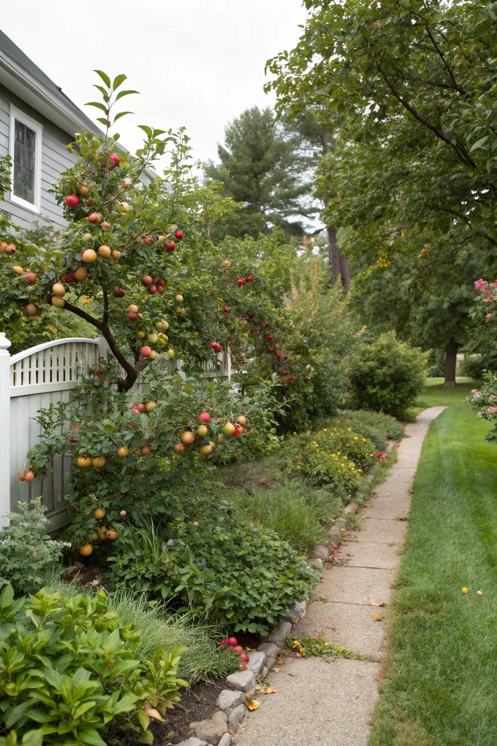 Fruit-bearing shrubs offer privacy and delicious homegrown treats.