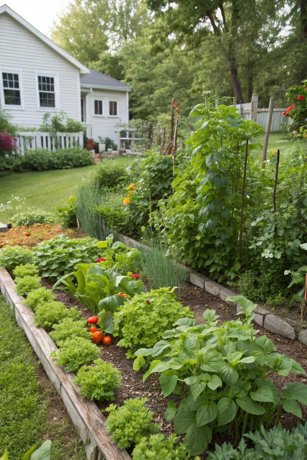 Edible plants turn your berm into a productive and tasty garden.