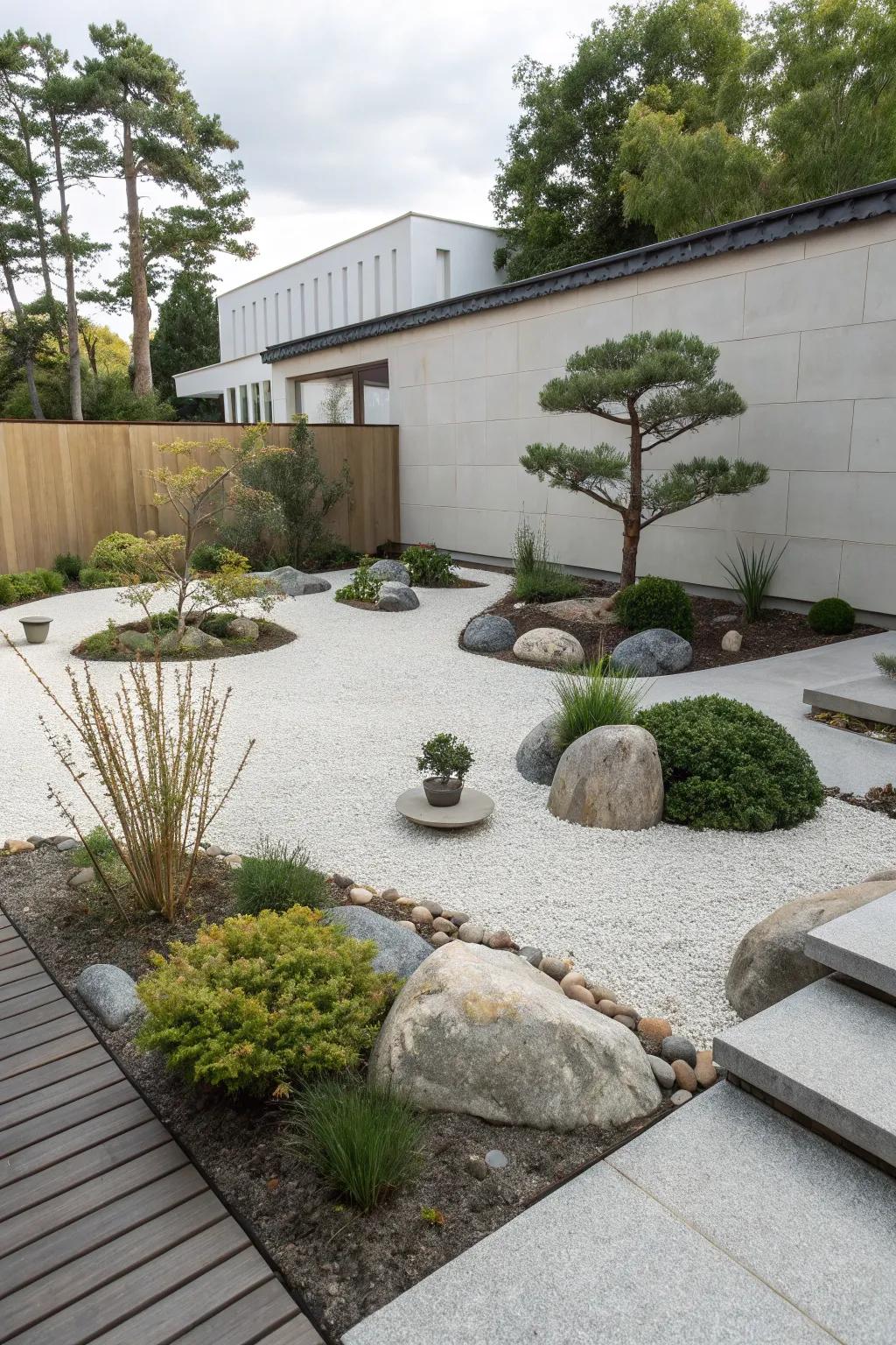 Gravel gardens offer a sleek, modern aesthetic.