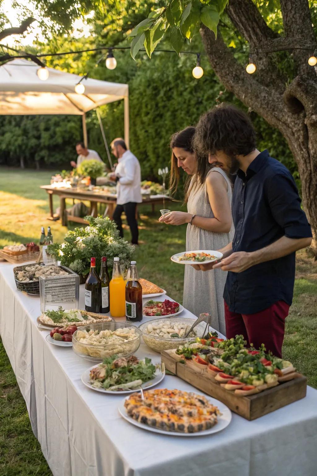 Casual tables offer a relaxed dining experience