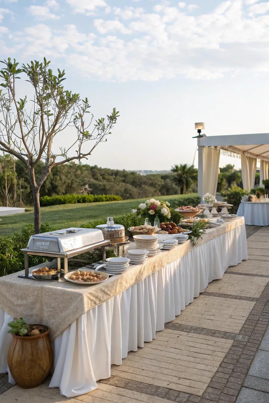 Sophisticated table settings elevate outdoor dining