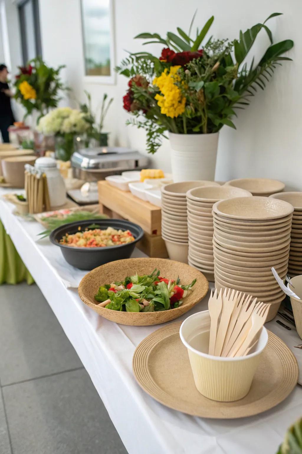 Eco-friendly tableware for a sustainable dining experience