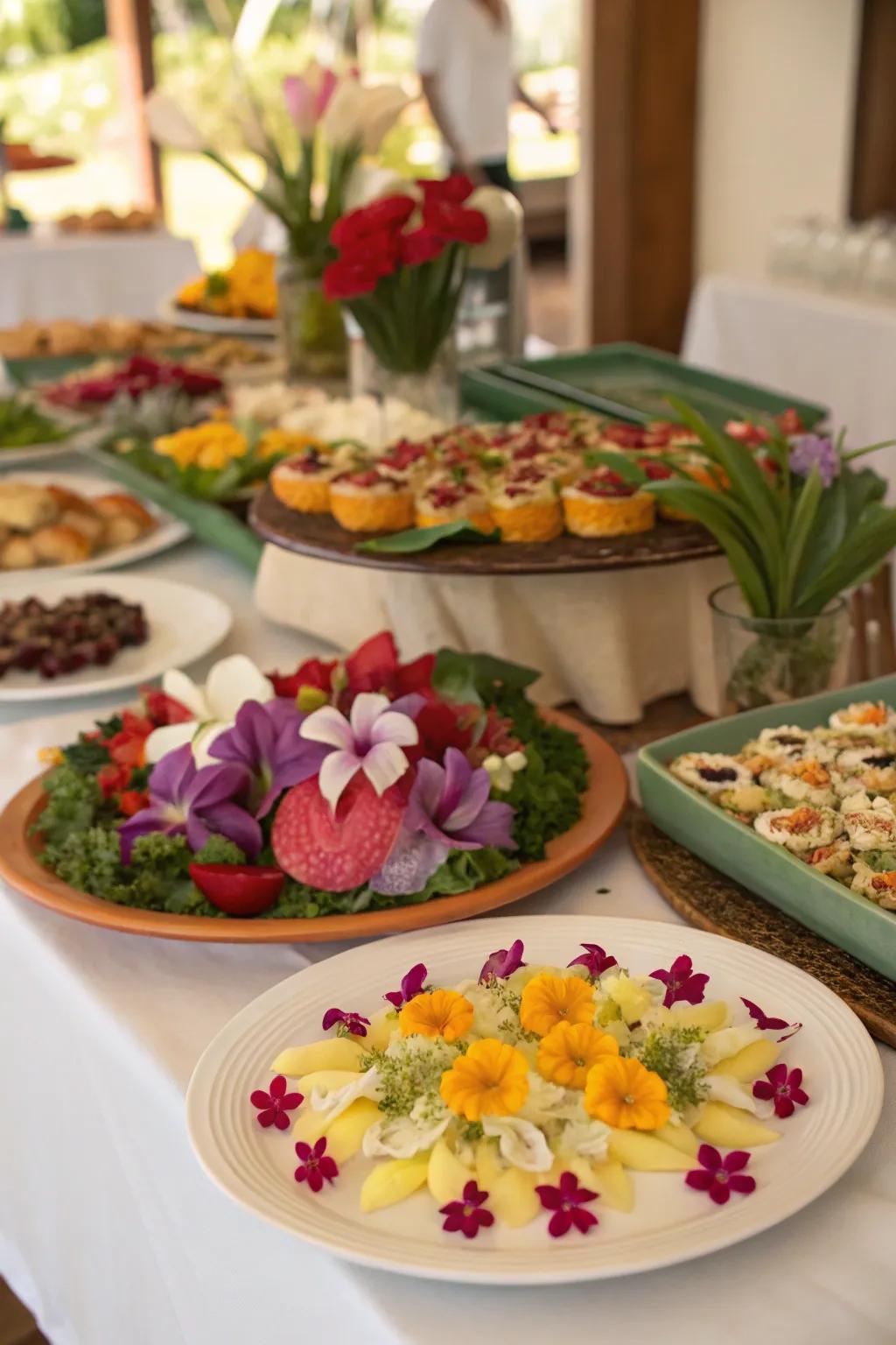 Edible flowers add beauty and flavor to any dish