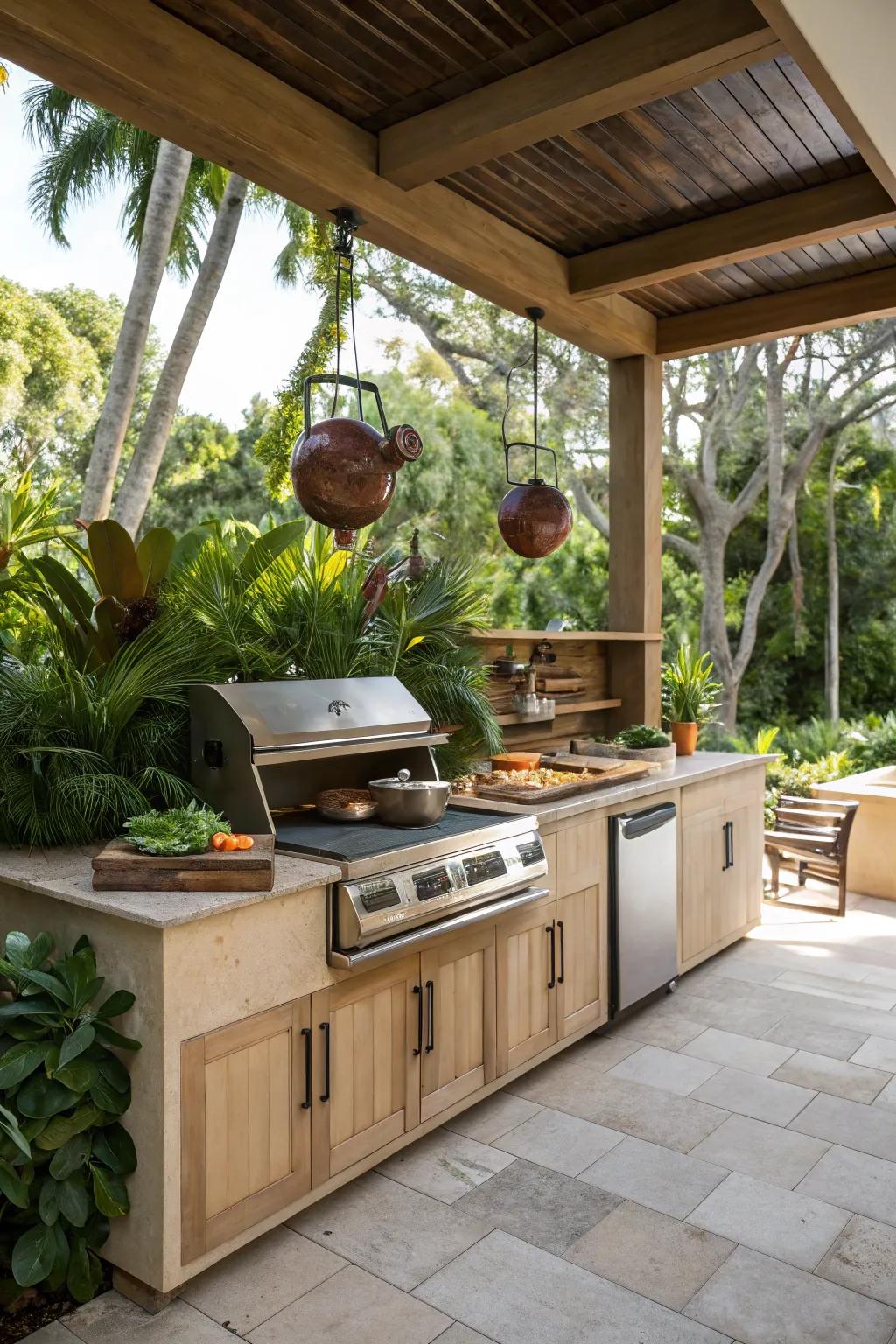 Open-air designs connect your kitchen with nature.