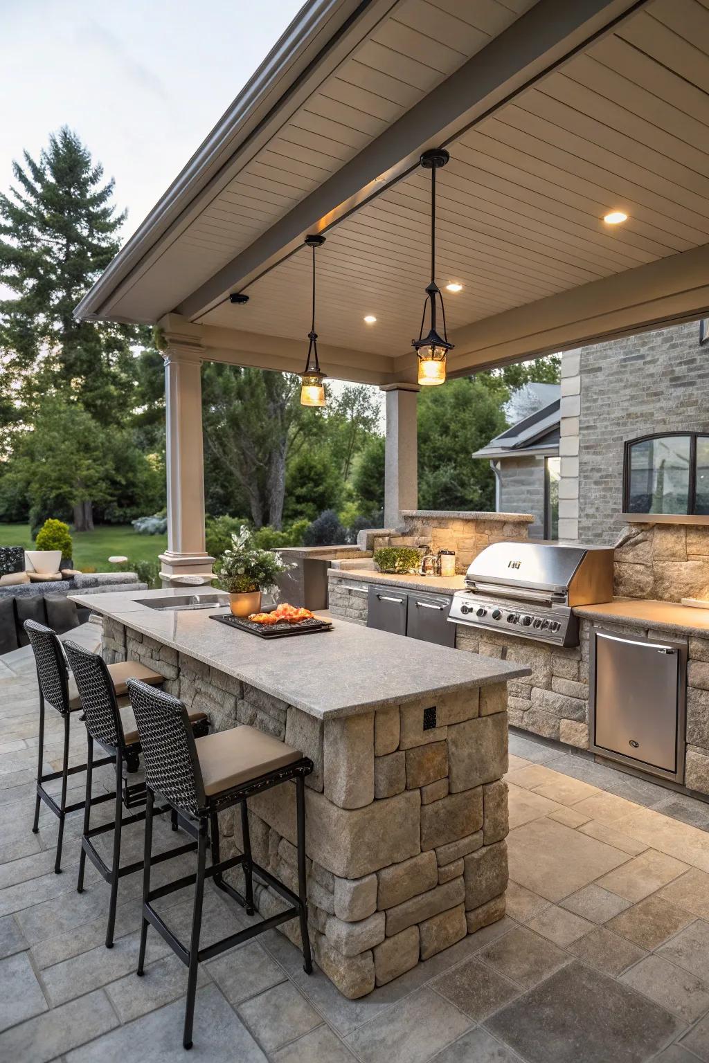 Weatherproof materials ensure longevity and beauty.