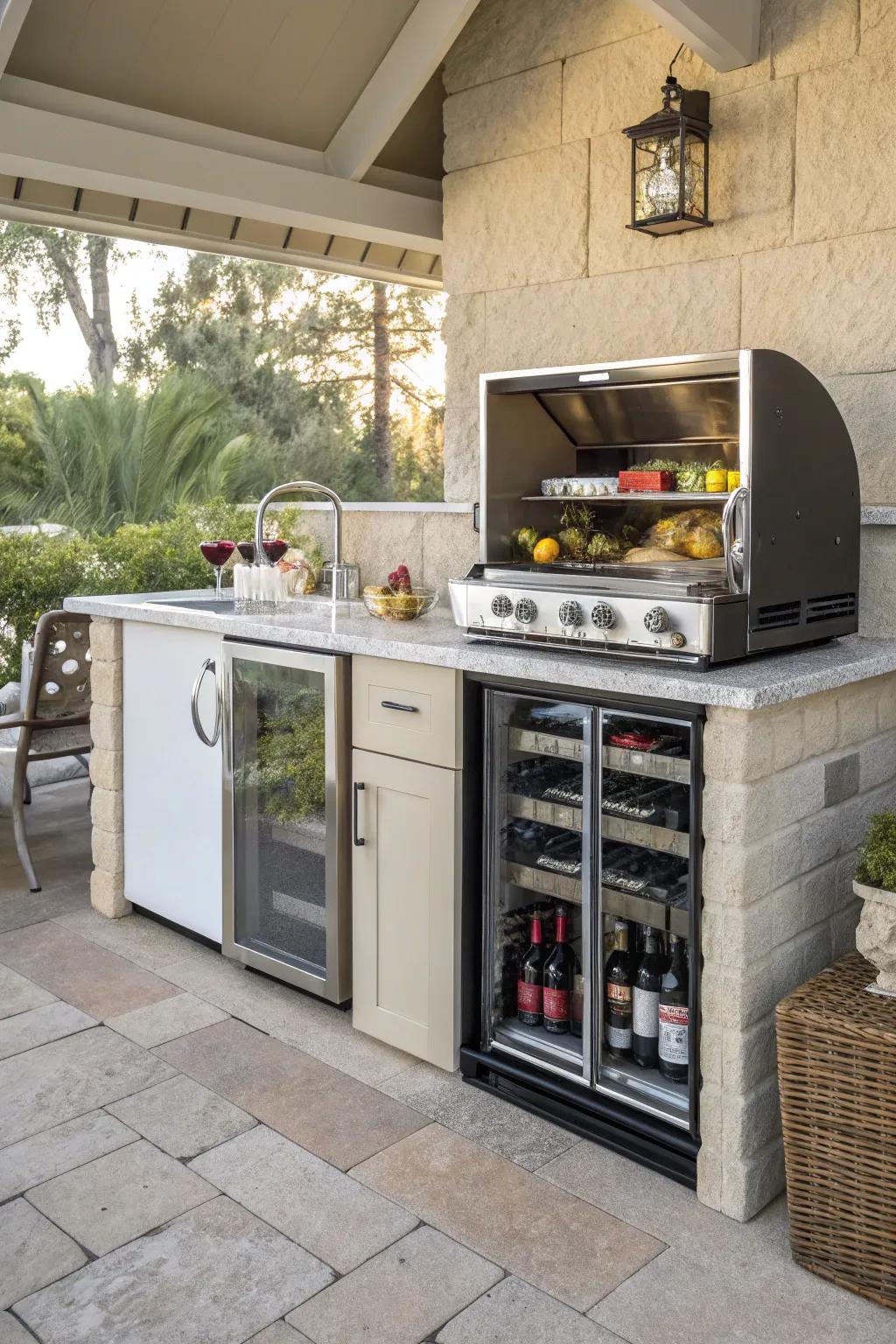 Beverage stations make hosting a breeze.