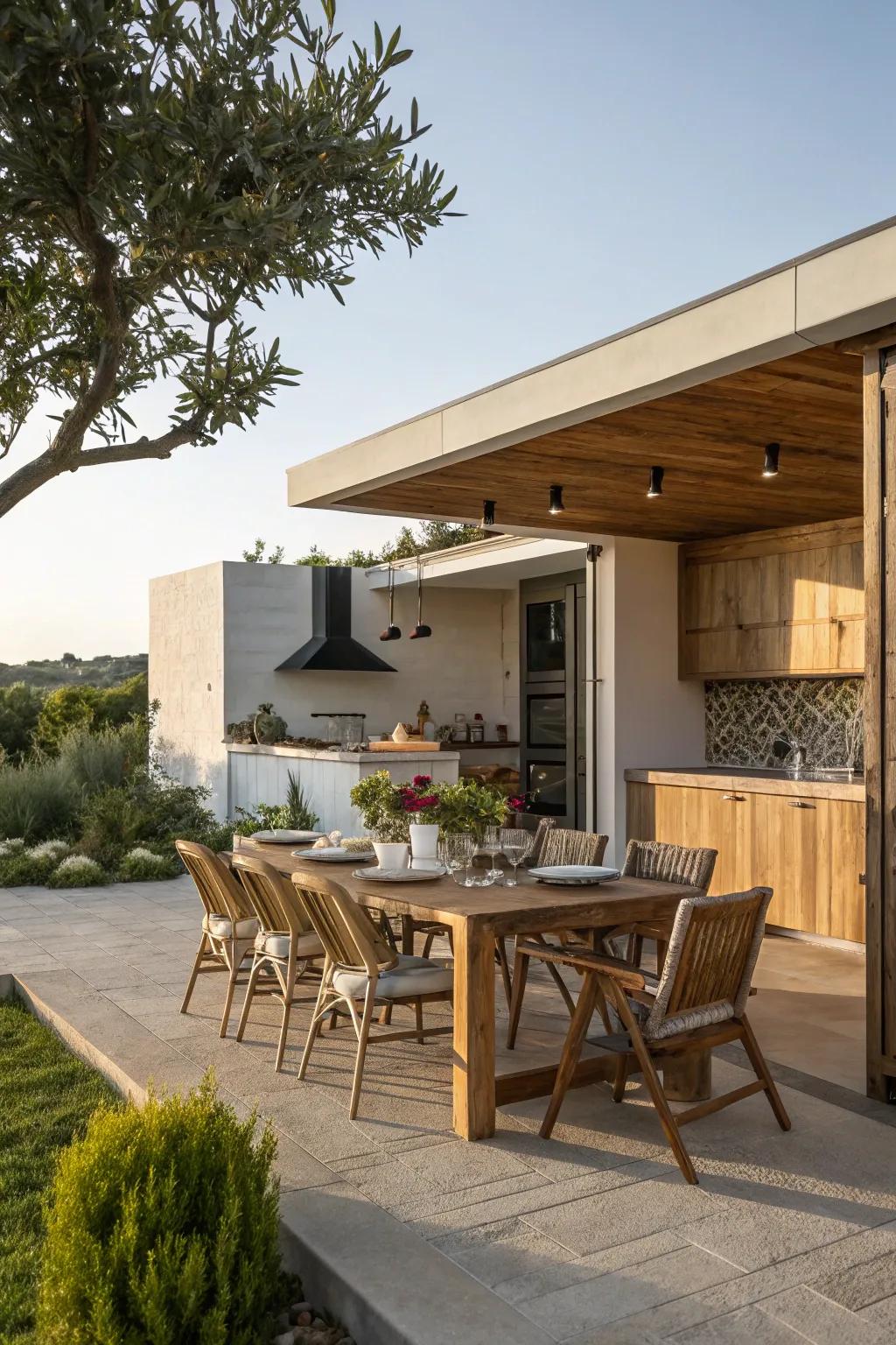 Dining al fresco is a joy with the right setup.