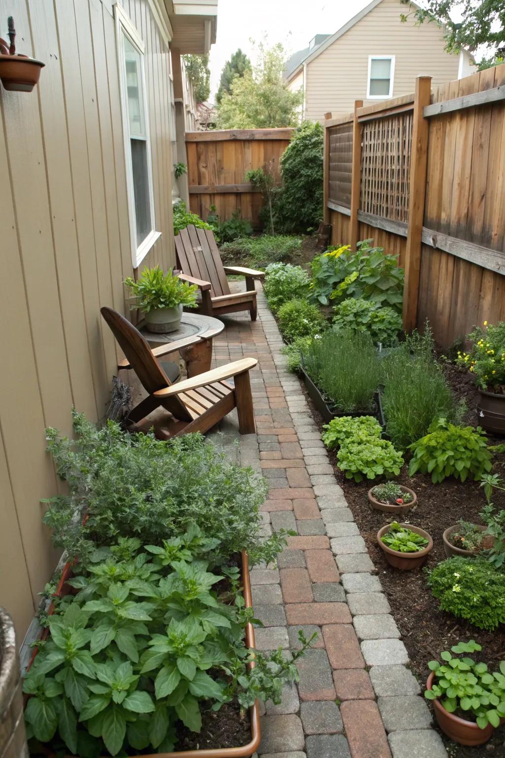 Functional zones make the most of every inch in narrow spaces.