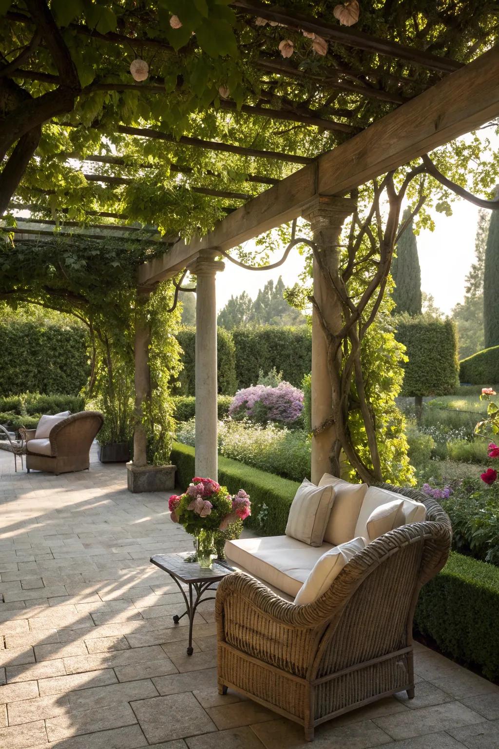 Balance your space with a pergola.