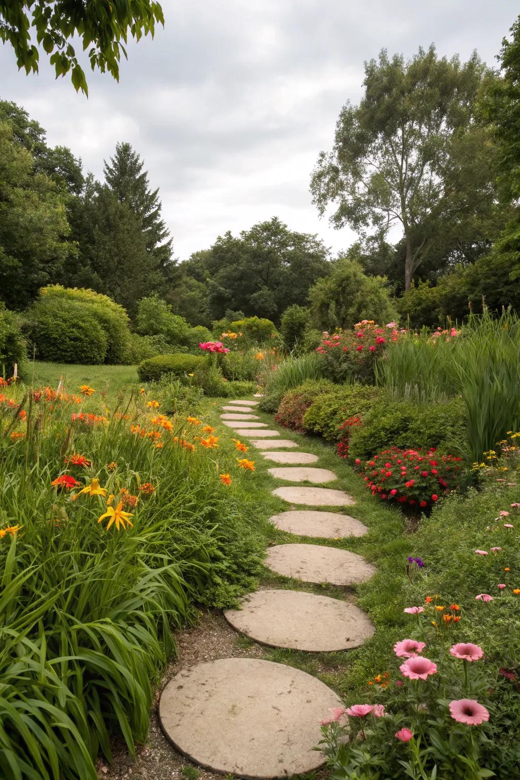 Enhance your garden journey with stepping stones.
