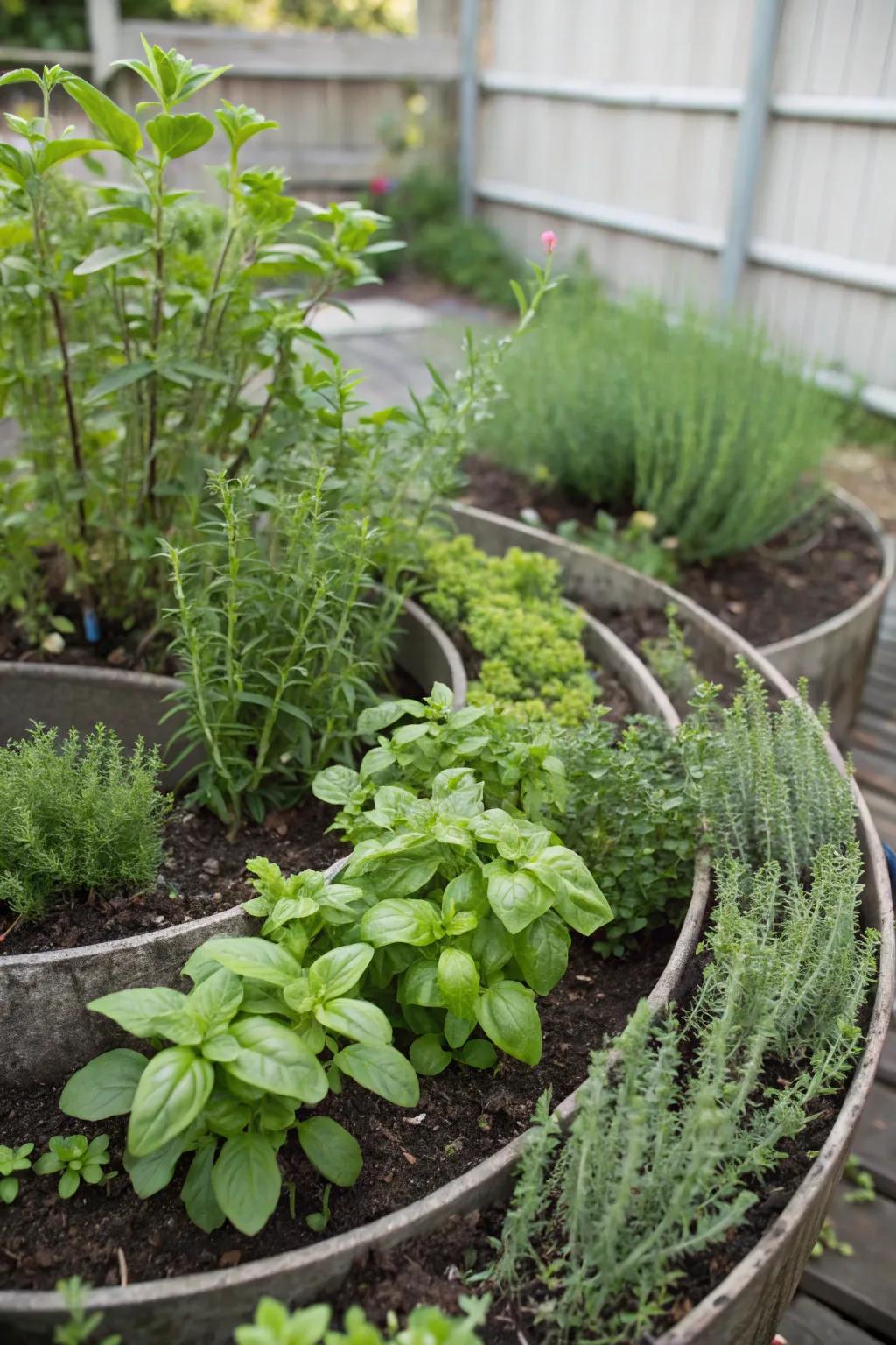 Cultivate flavors in a compact herb spiral.