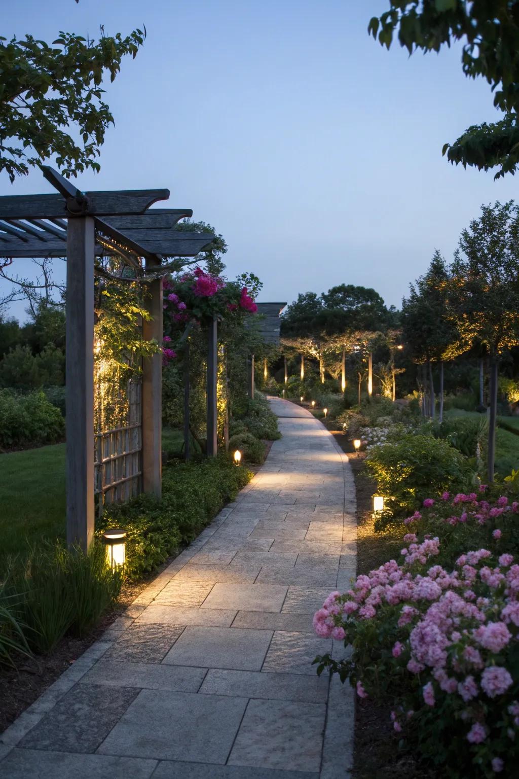 Light your garden paths delicately.