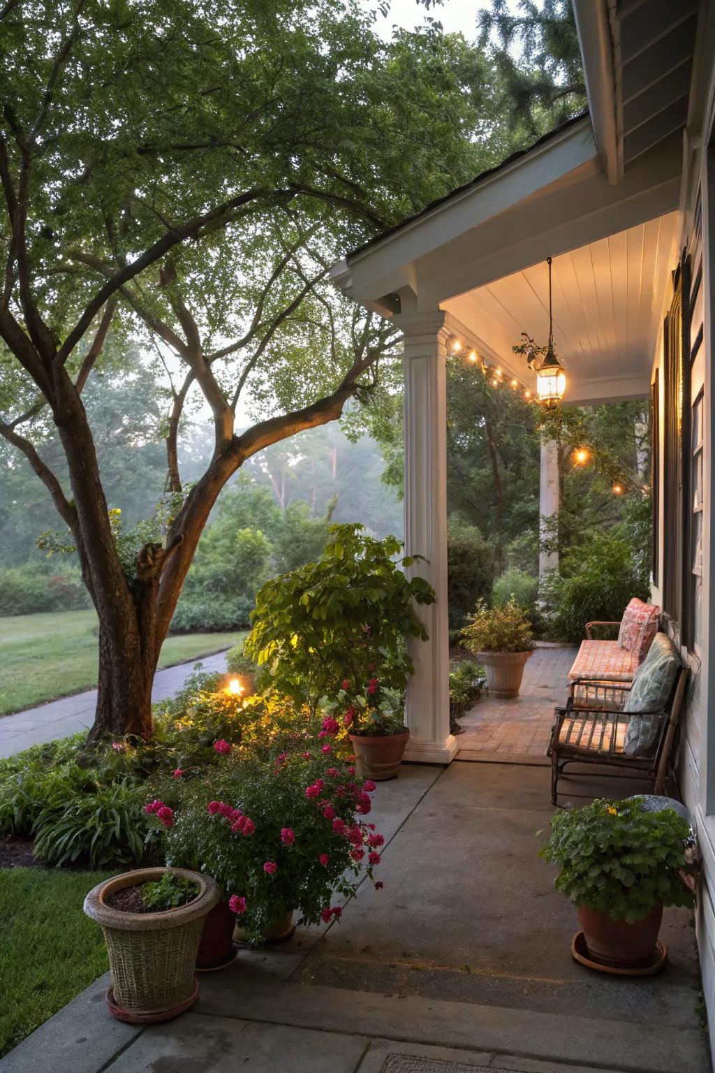 Illuminate plants for a magical garden feel.