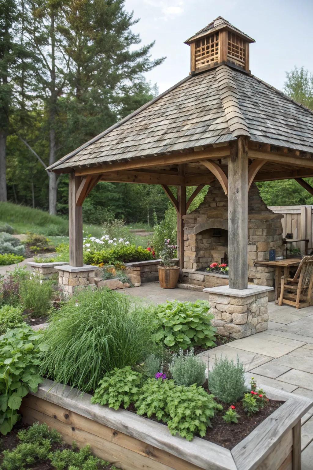 Herb gardens provide fresh ingredients and delightful aromas to outdoor spaces.