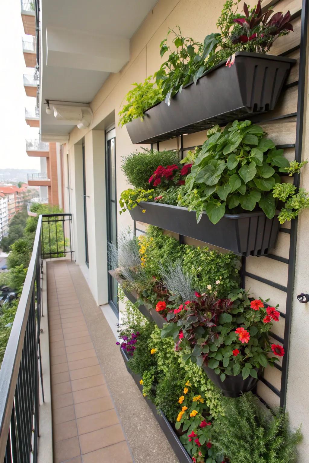 Maximize space with a lush vertical garden.