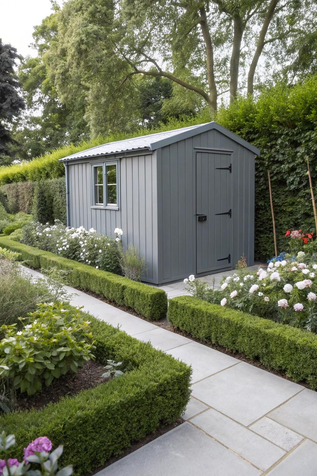 Cool gray adds sophistication to your outdoor space.