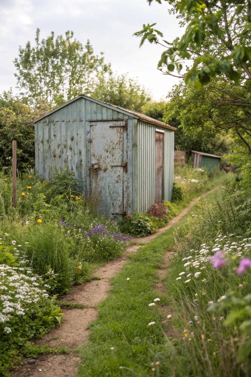 Weathered finishes add rustic charm to your outdoor space.