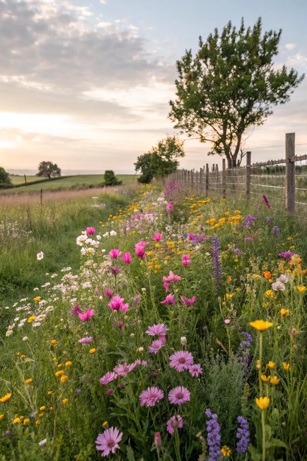 Wildflower meadows bring vibrant, natural beauty to any landscape.