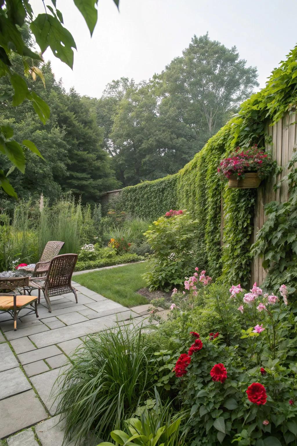 Create a private retreat with strategic greenery.