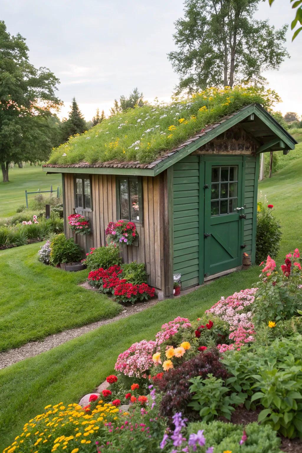 Transform your shed with a sustainable green roof.