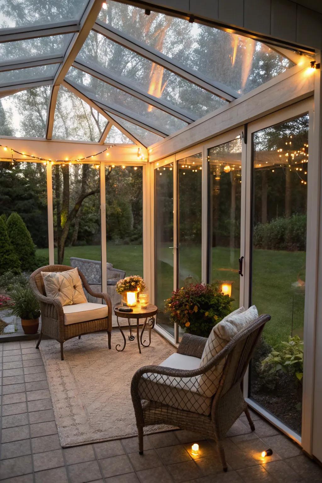 A romantic retreat for evening relaxation.