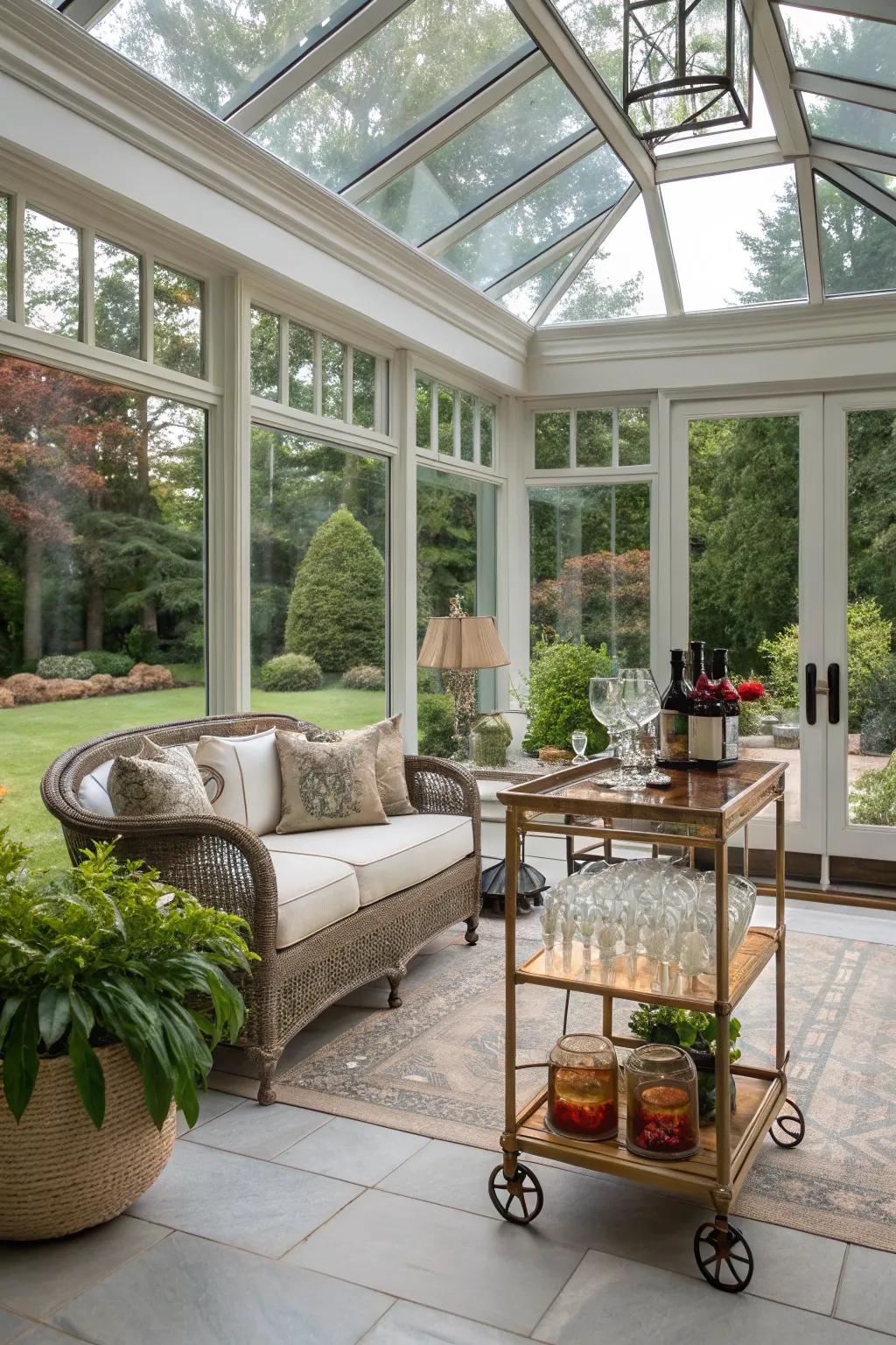 A glamorous area perfect for hosting guests.