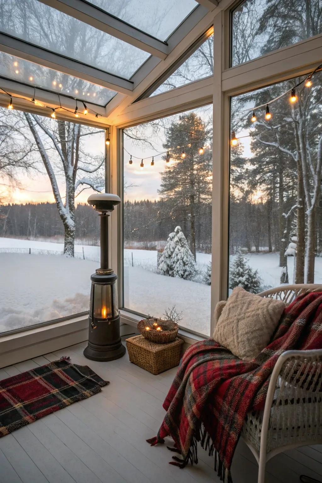 A warm retreat amidst a winter wonderland.