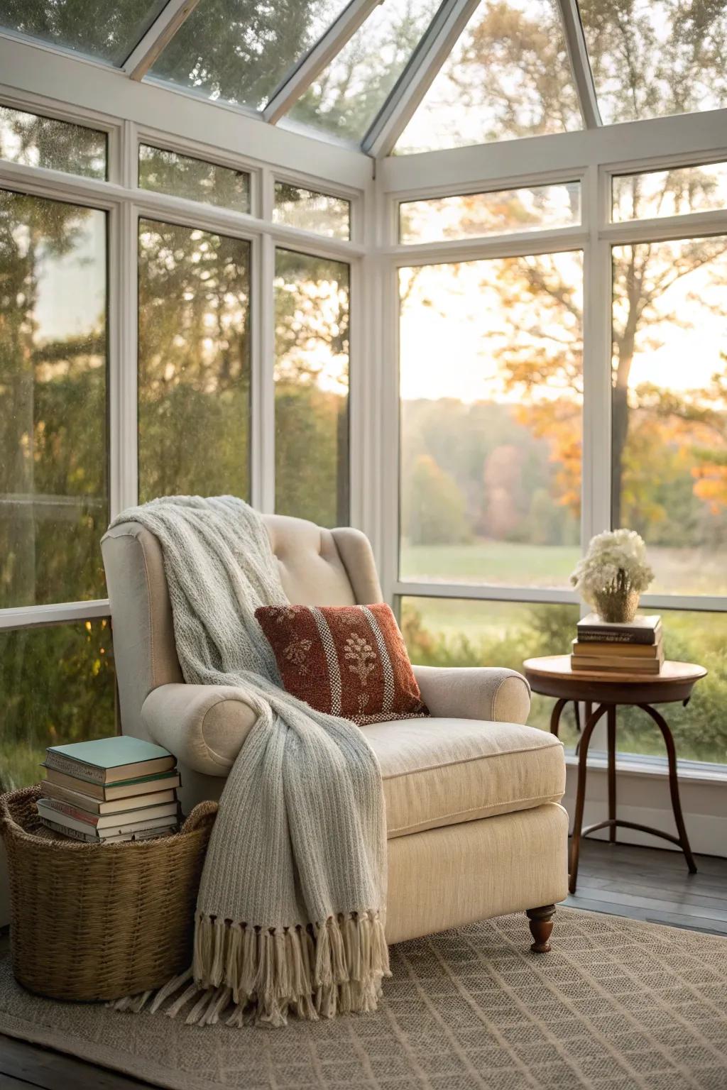 A cozy reading nook perfect for book lovers.